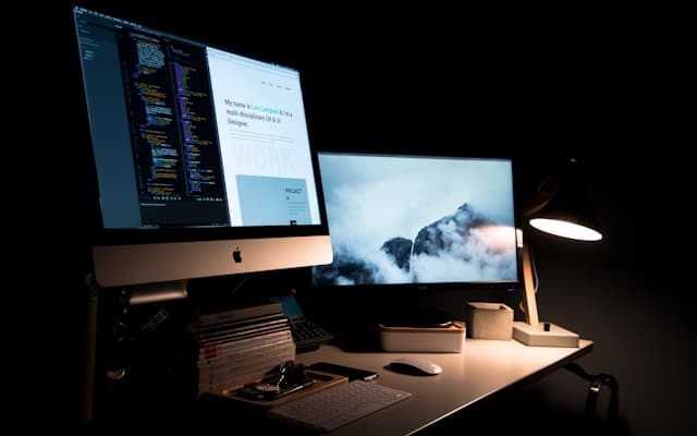 Modern AI-powered website on a laptop screen